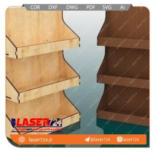 تصویر طرح استند سه طبقه دو طرفه #1